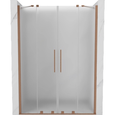 Mexen Velar Duo плъзгаща се душ врата 150 см, скреж, четкана мед - 871-150-000-32-65 (871-150-000-32-65)