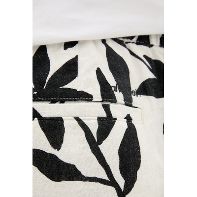 Calvin Klein Ленен къс панталон Calvin Klein (LV04LB620G)