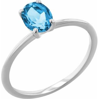 Eppi zásnubný prsteň s oval švajčiarskym topazom Frost R48584