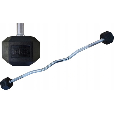 Kubisport Pogumovaná činka 1 x 15 kg 1 ks