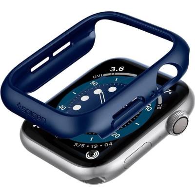 Spigen Противоударен Калъф за Apple Watch SE/ 6/ 5/ 4 44 mm, Spigen Thin Fit Case, Син (ACS02223)