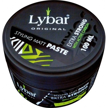 Lybar Original stylingová matující pasta na vlasy extra silně tužící s aktivním uhlím 100 ml