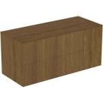 Ideal Standard Atelier Conca стенен долен шкаф, цвят тъмен орех, 2 чекмеджета с плот 120 см (T4324Y5)
