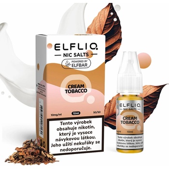Elf Bar Elfliq Salt Cream Tobacco 10 ml 10 mg