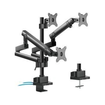 Maclean Desktop holder for 3 monitors Maclean MC-811 17-27 3x7kg vesa 75x75 and 100x100 2x USB 3.0