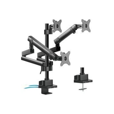 Maclean Desktop holder for 3 monitors Maclean MC-811 17-27 3x7kg vesa 75x75 and 100x100 2x USB 3.0