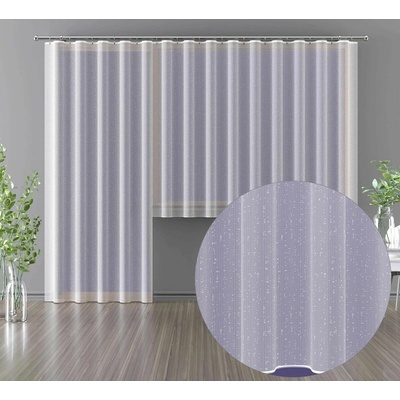 Hotová záclona nebo balkonový komplet, Venuše s olůvkem, bílá 300 x 160 cm – Zboží Mobilmania