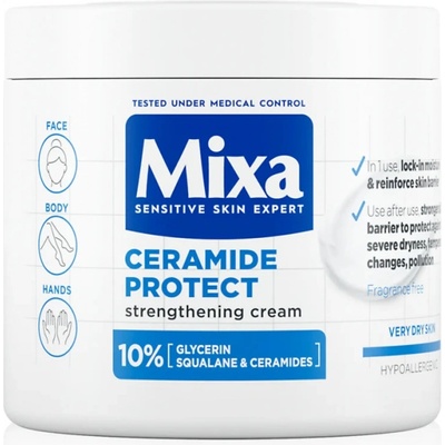 Mixa Ceramide Protect Strengthening Cream Body Cream за жени 400ml