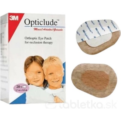 3M Opticlude očná náplasť Maxi 5,7x 8 cm (1539) hnedá 20 ks
