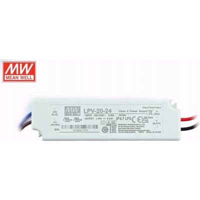 MEAN WELL LPV-20-24 Napájecí zdroj: spínaný; LED; 20W; 24VDC; 0,84A; 90÷264VAC; IP67