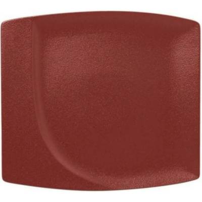RAK Porcelain Talíř mělký čtvercový 32 x 29 cm tmavě červená RAK-NFMZSP32DR