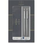 Parker Комплект химикалка и механичен молив, подаръчна кутия, корпус от неръждаема стомана, PARKER "Royal Jotter", син 2093256 (2093256)