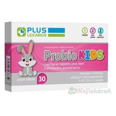 Plus Lekáreň Probio KIDS pomaranč 30 tabliet