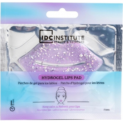 IDC Institute Glitter Lip Purple hydrogelová maska na rty 1 ks