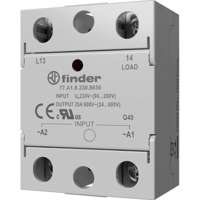 Finder polovodičové relé 77B182308650 40 A Spínací napětí (max.): 660 V/AC spínání při nulovém napětí 1 ks