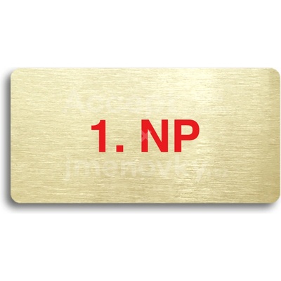 ACCEPT Piktogram 1. NP - zlatá tabulka - barevný tisk bez rámečku