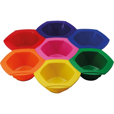 Comair Dyeing bowl Rainbow 7001240 súprava farebných misiek na farbenie 7 ks
