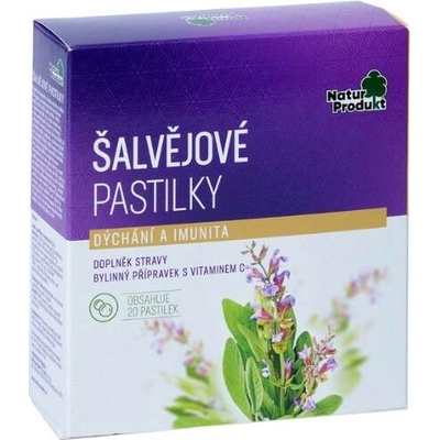 Naturprodukt Šalvějové pastilky 20 ks
