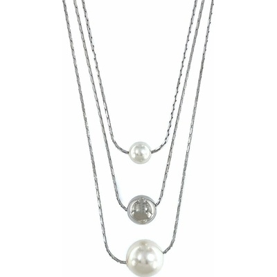InfinitySilver Strieborný náhrdelník kaskáda s perlami 21002845