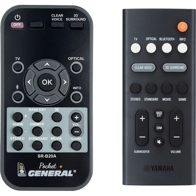 GENERAL Yamaha sr-b20a - дистанционно управление дубликат (sr-b20a)