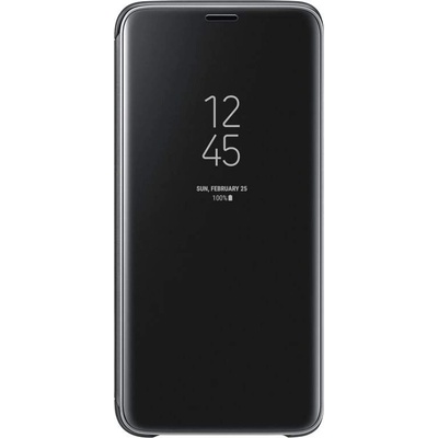 Samsung Clear View Stand Cover EF-ZG960CBEGWW - оригинален кейс с поставка, през който виждате информация от дисплея за Samsung Galaxy S9 (черен)