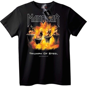 NOONEBRAND Тениска Manowar Триумф на Стоманата - L, Black