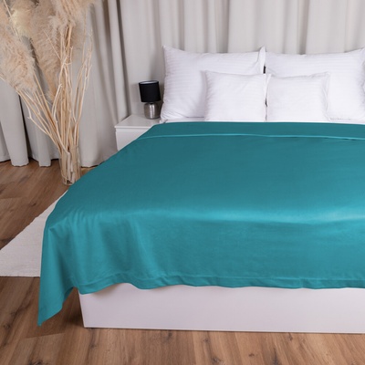 Biante přehoz na postel Zamatový Velvet Prémium SVP-035 Tyrkysovo modrý 220 x 240 cm