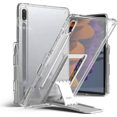 Ringke Fusion Combo Case - удароустойчив хибриден кейс и сгъавема поставка за Samsung Galaxy Tab S7 (прозрачен)
