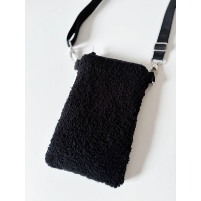 Sherpa beránek crossbody na mobil Černá