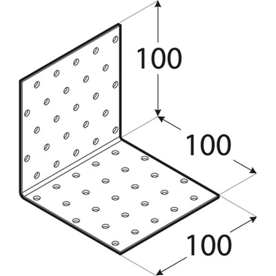 Domax Úhelník montážní Zn KM - 100x100x100mm KM13