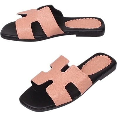 Ежедневни дамски чехли в черно и коралово