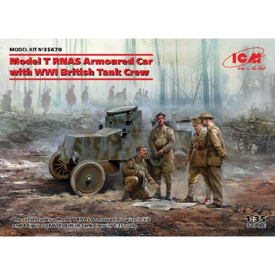 ICM Model T RNAS Armoured Car w. WWI British Tank Crew 1:35