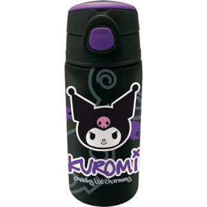 KUROMI Термо бутилка за вода Kuromi Jolt 500 мл - със силиконова сламка и сгъваема дръжка (262411)