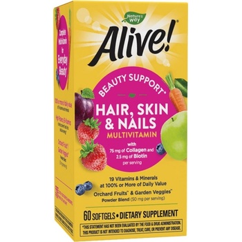 Nature's Way Alive! Hair, Skin and Nails [60 дражета] Ягода