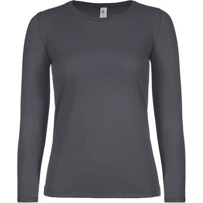 B&C Dámské tričko s dlouhým rukávem TW06T Dark Grey
