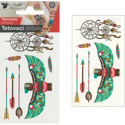 Anděl Tetovací obtisky 10,5 x 6 cm lapač snů