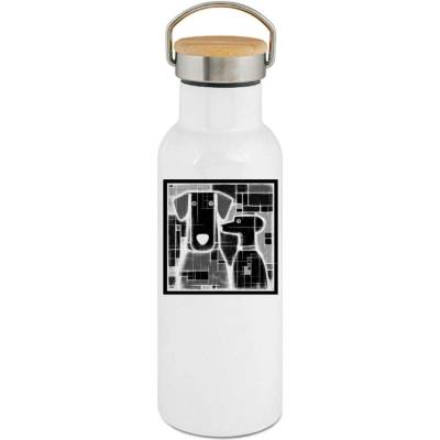 123TRIKO termoska Psi v kubistickém stylu, černý potisk 500 ml pes