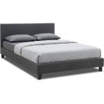 TopMebel Тапицирано легло Flat TopMebel в антрацит 160x200cm