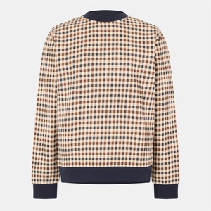 Aquascutum Риза с дълъг ръкав AQUASCUTUM Men's AquAct Check Long Sleeve Crew Sweatshirt - Check