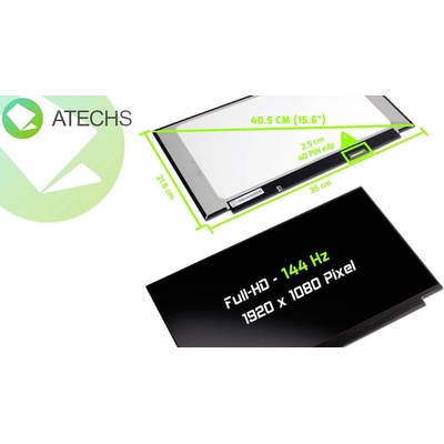 LCD 15.6" 1920x1080 WUXGA Full HD LED 40pin edp Slim IPS 144Hz šířka 350mm