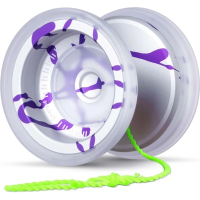 Magicyoyo YoYo V13 DEEPSPIN Silver with Purple splash