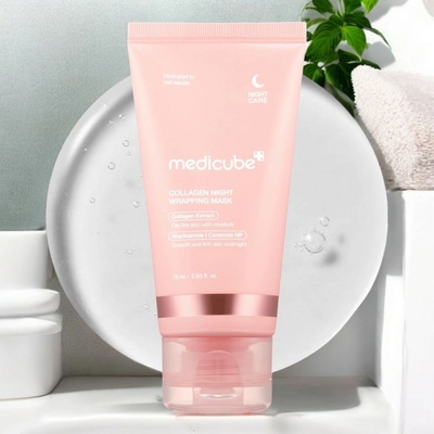 MEDICUBE - COLLAGEN NIGHT WRAPPING MASK - Kolagenová noční slupovací maska 75 ml – Zbozi.Blesk.cz