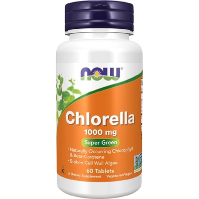 NOW NOW Chlorella 1000mg, 60 Tablets