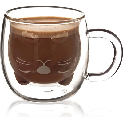 Orion domácí potřeby Dvoustěnný hrnek kočka 300 ml – Sleviste.cz