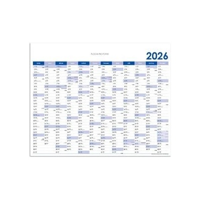 Nástěnný Plánovací mapa CZ 100 x 63 cm modrá 2026
