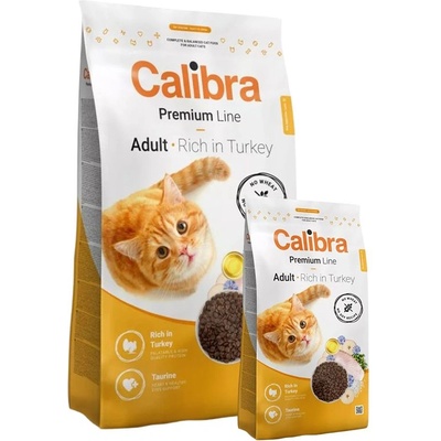 Calibra Cat Premium Line Adult Turkey 10 kg + 2 kg БЕЗПЛАТНО
