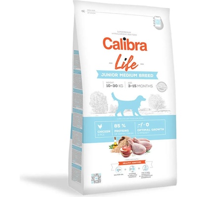 Calibra Dog Life Junior Medium Breed Пиле 2, 5 кг