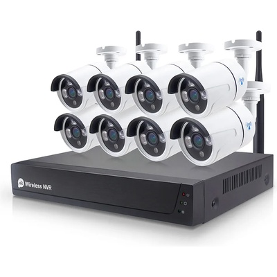 Система за видеонаблюдение DLFI PST-TWK08BM, 8 камери, 2.0Mp, Full HD, NVR, Wi-Fi - 91036 (91036)