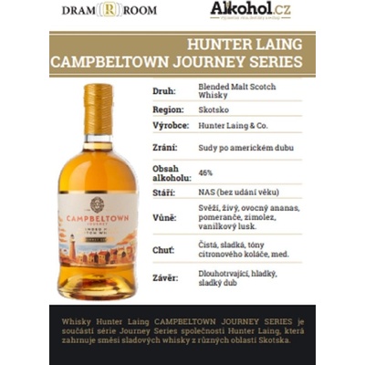 Hunter Laing Campbeltown Journey Series 46% 0,04 l (holá láhev)