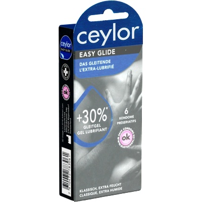 ceylor Single: Easy Glide, 6 extra wet condoms